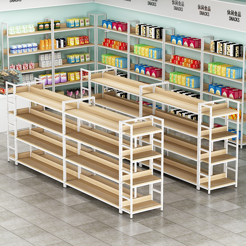 中岛柜双面超市货架展示台展示架多层零食架化妆品置物架储物架-图0