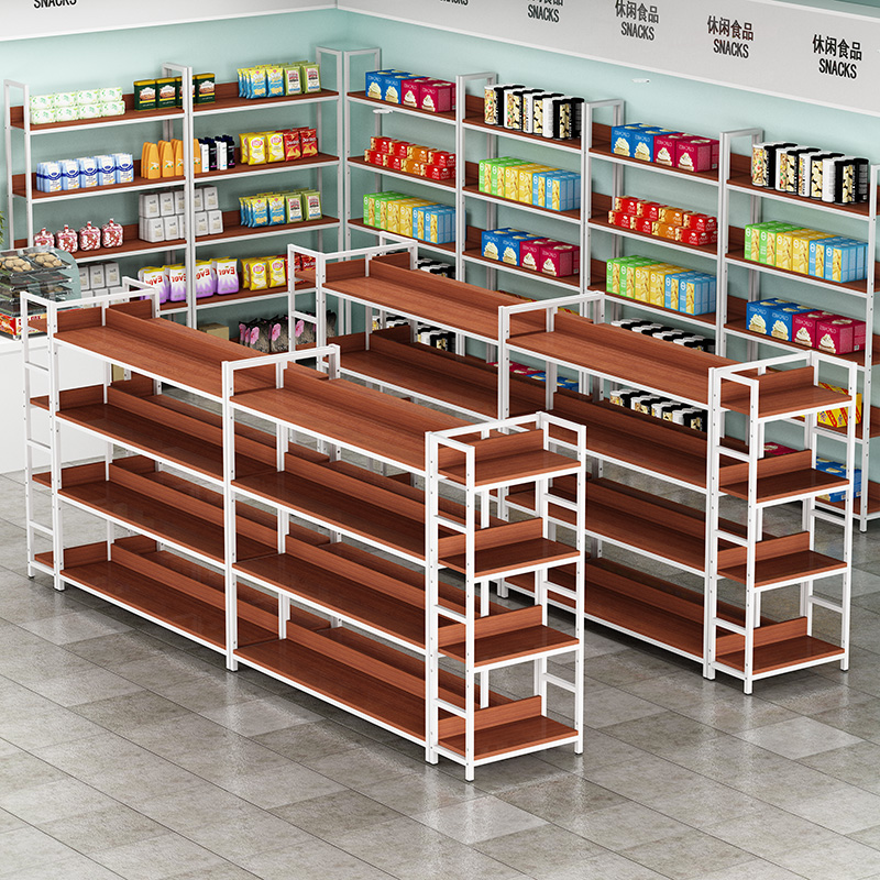 中岛柜双面超市货架展示台展示架多层零食架化妆品置物架储物架-图1