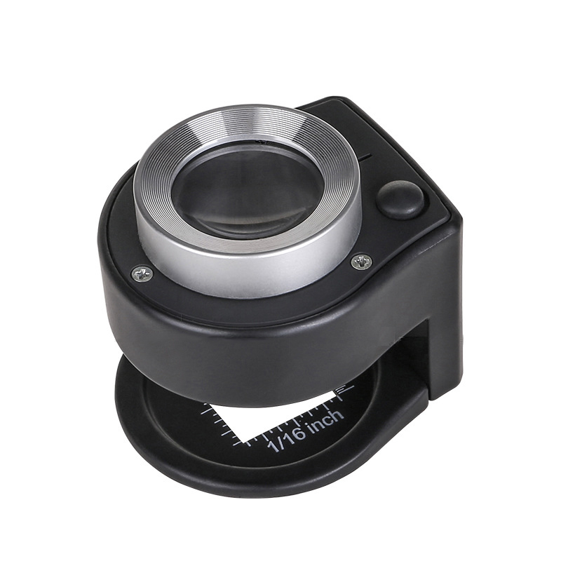 USB充电款30倍放大镜台灯高清看鸽眼印刷网点织物经纬密度照布镜 - 图3