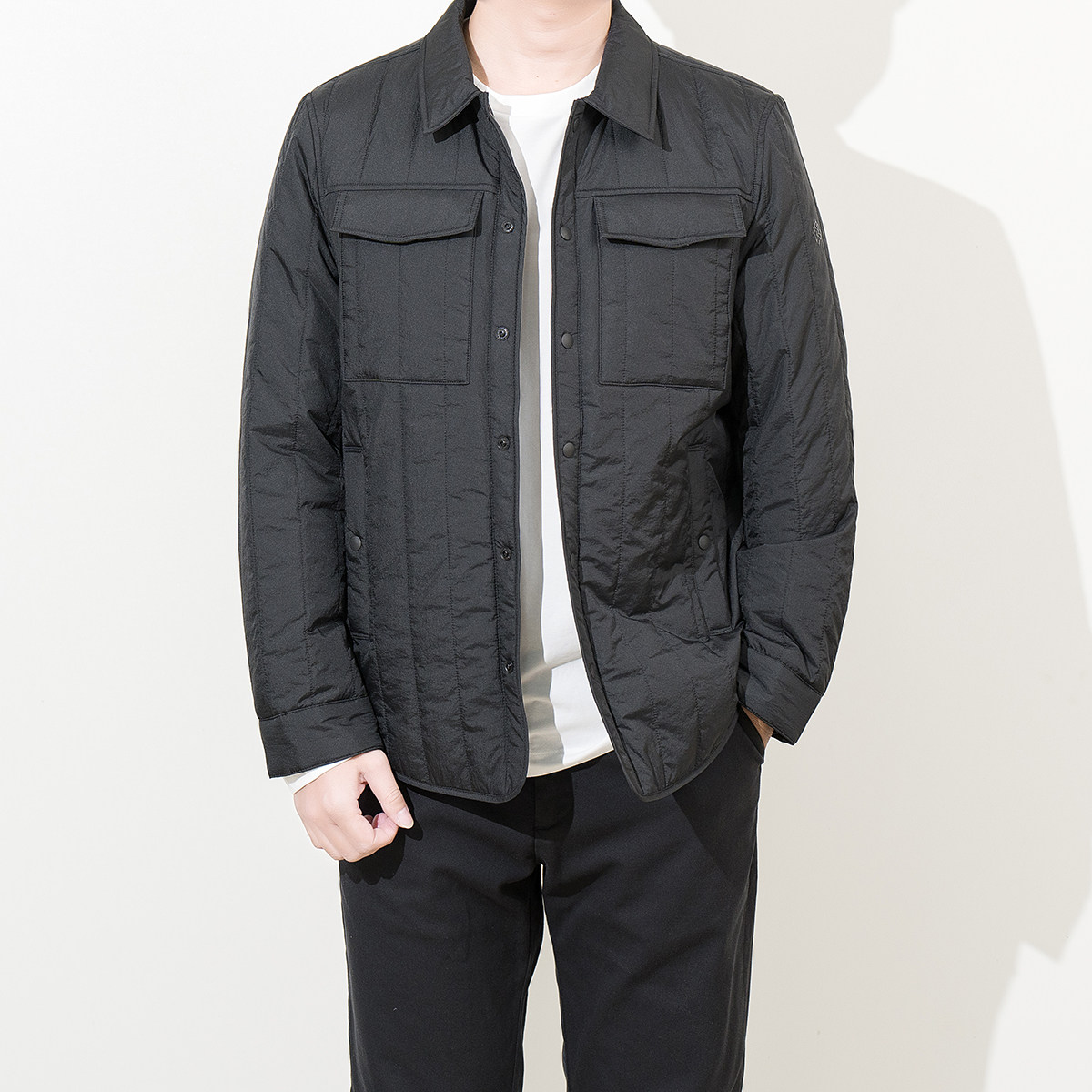 25秋冬玛汀 型男衬衣领新雪丽抑菌夹绵轻量薄款密可柔绵衣外套男,淘宝优惠券,粉丝福利购,淘宝优惠卷