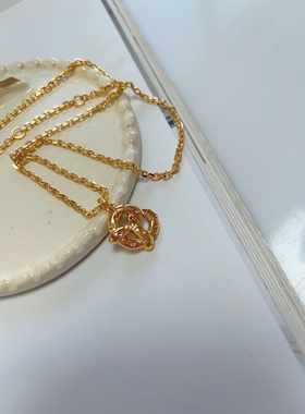 欧美外贸饰品首饰镀真金寇迟马蹄C家项链锁骨链