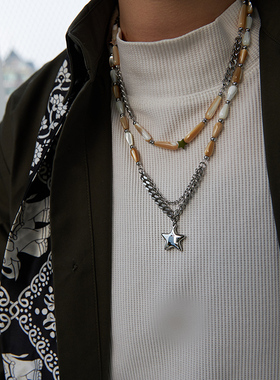 LIFEHOLIC无性别钛钢贝母锁骨链