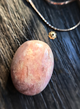 【玺玲珑】橘红蛋花舒俱来蛋面 天然橘樱花老料玉化吊坠裸石苏纪