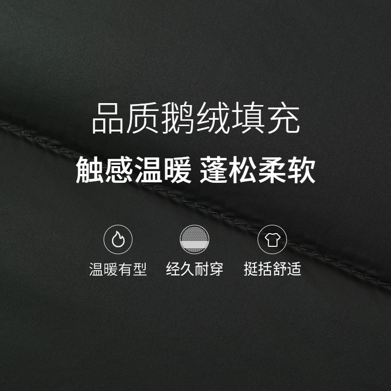 依文男士商务休闲羽绒服冬季抗寒保暖鹅绒高档感外套