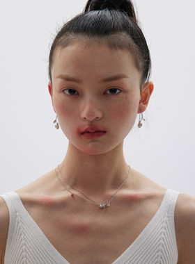 纯银短款女情人节礼物项链叠戴