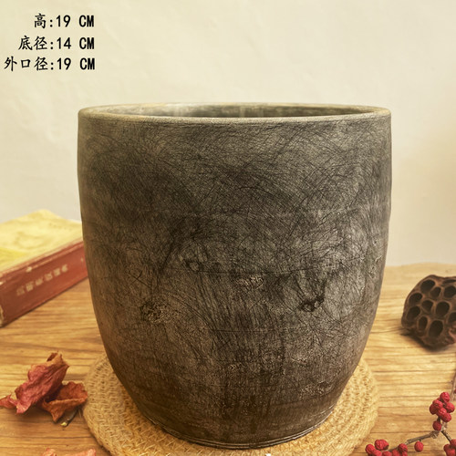 红陶帝古罗马橄榄枝浮雕陶土欧式风格多肉绿植透气透水特惠粗陶盆 - 图1