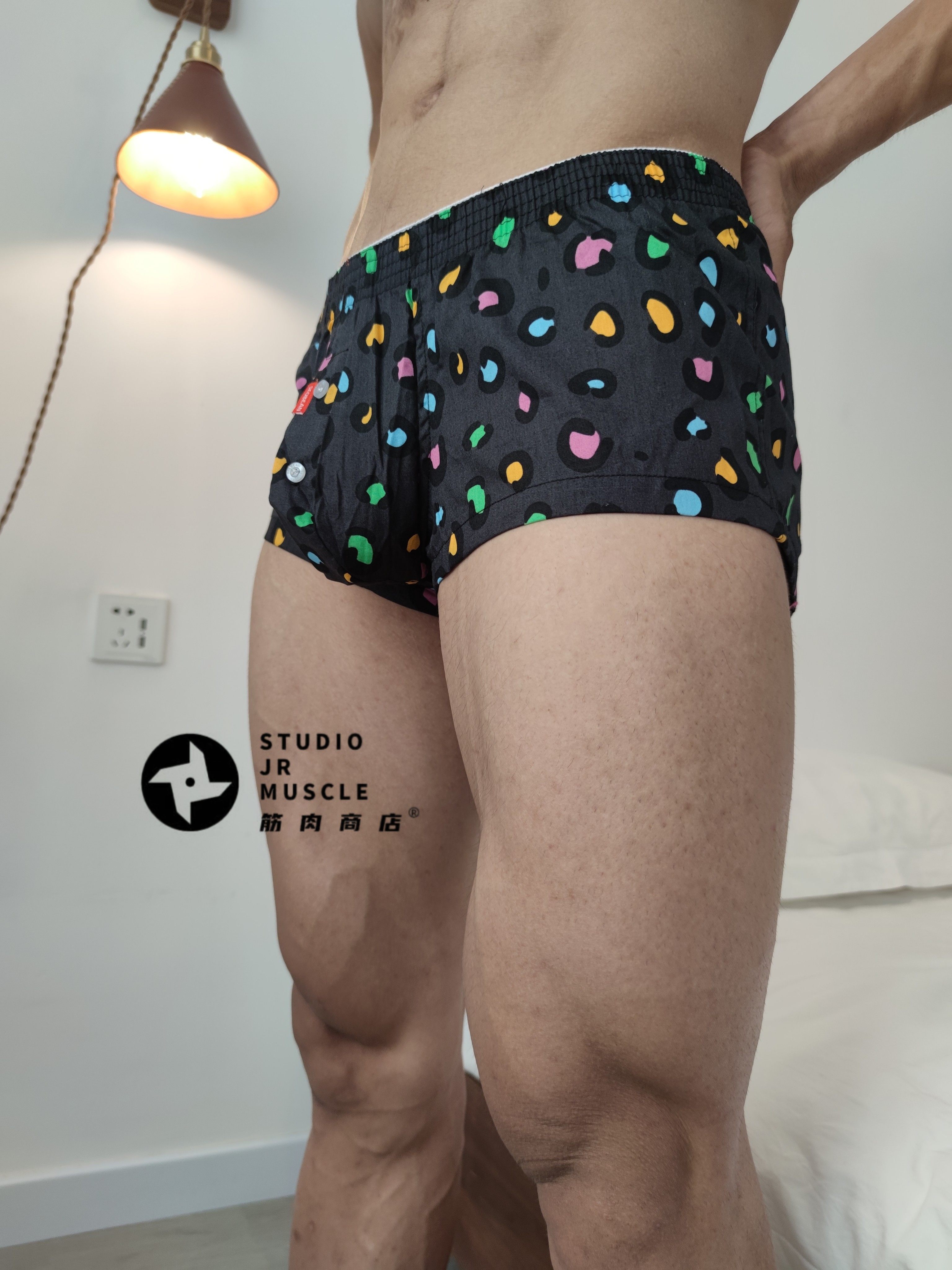 筋肉商店波仔男士内裤平角居家阿罗裤棉质四季款青年宽松四角短裤,淘宝优惠券,粉丝福利购,淘宝优惠卷