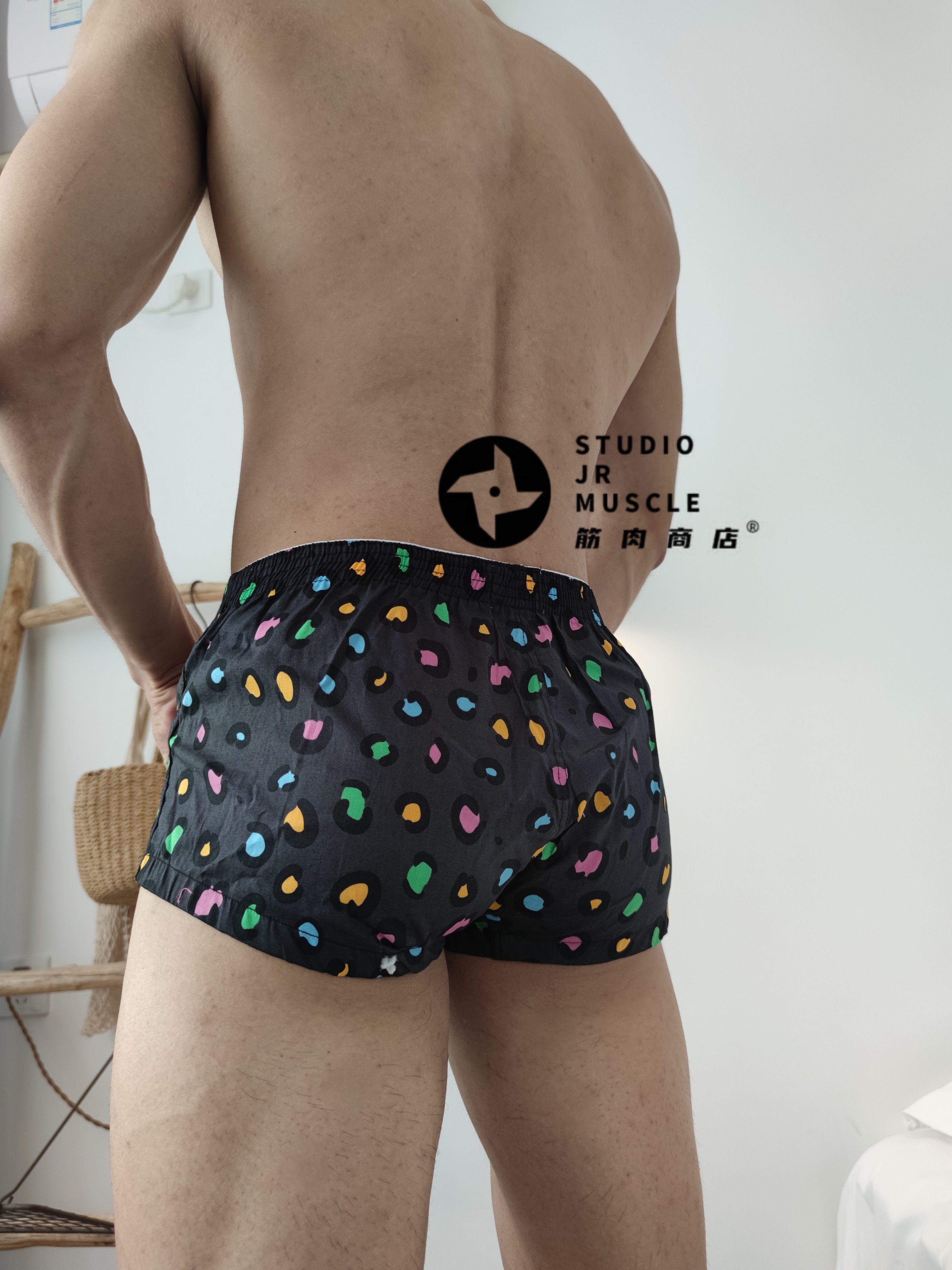筋肉商店波仔男士内裤平角居家阿罗裤棉质四季款青年宽松四角短裤,淘宝优惠券,粉丝福利购,淘宝优惠卷