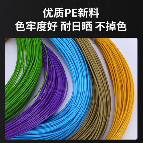 圆仿藤条手工编织带DIY篮筐椅子塑料实心绳线材彩色PE家具修补条 - 图2