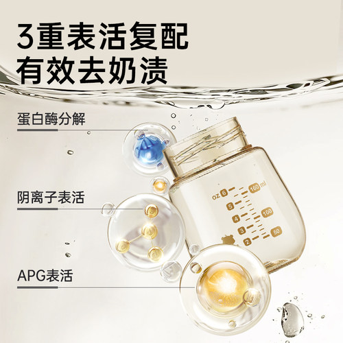 小白熊奶瓶清洗剂液婴儿洗奶瓶专用洗洁精宝宝玩具果蔬洗奶嘴泡沫 - 图2