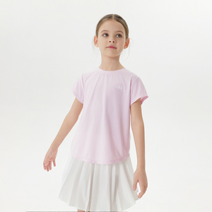 马克珍妮女童速干衣高弹透气运动T恤夏装