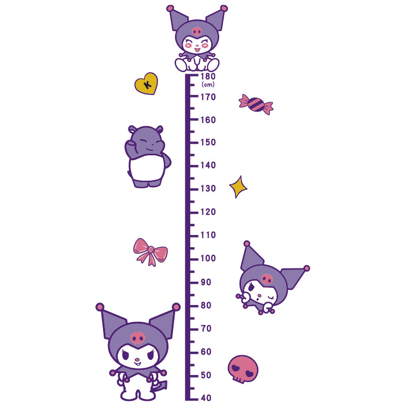 儿童房间布置装饰卧室床库洛米美乐蒂身高测量墙面贴亚克力3d立体,淘宝优惠券,粉丝福利购,淘宝优惠卷