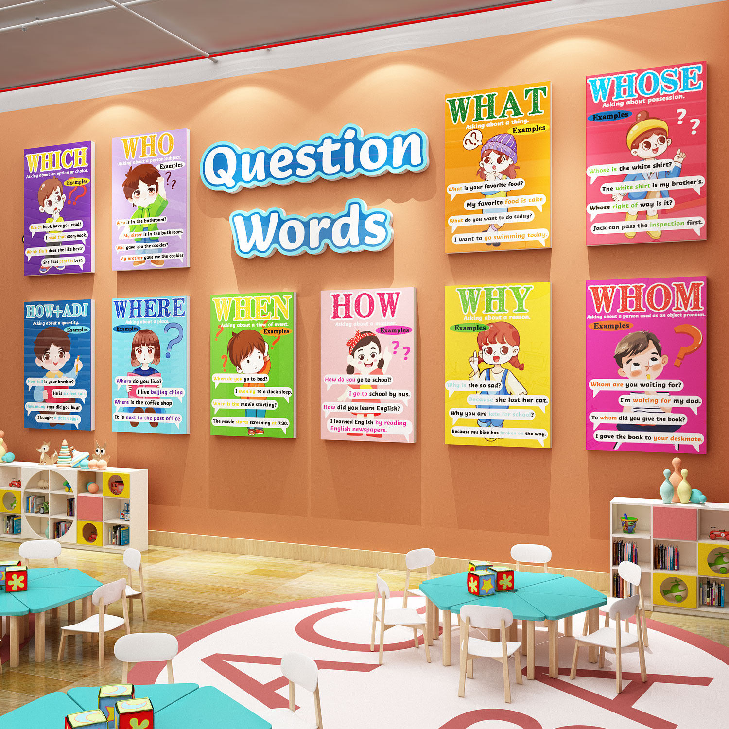 英语角教室布置装饰环创工作主题幼儿园文化培训机构墙面贴纸画,淘宝优惠券,粉丝福利购,淘宝优惠卷