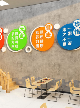 博尼亚学校食堂立体墙贴