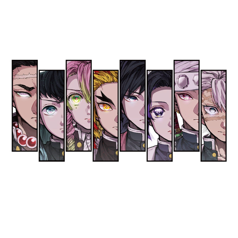 网吧电脑鬼灭之刃挂画电竞房间装饰背景板布置海报墙壁贴纸二次元