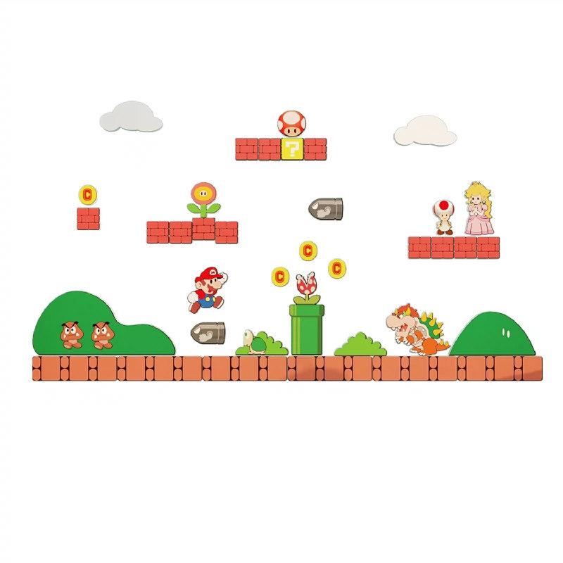 网红超级玛丽马里奥水管道童打卡拍照墙面贴纸布置装饰海报3d立体,淘宝优惠券,粉丝福利购,淘宝优惠卷