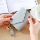 Phiên bản tiếng Hàn mới của ví nữ ngắn đoạn đơn giản tình yêu tua rua kim loại mini ví nhỏ cầm tay nhỏ tươi - Ví / chủ thẻ ví nam cao cấp hàng hiệu Ví / chủ thẻ