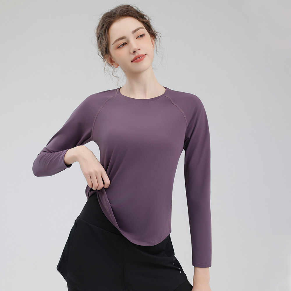 宽松健身运动上衣女速干T恤长袖透气专业跳操瑜伽服弹力胖MM大码,淘宝优惠券,粉丝福利购,淘宝优惠卷