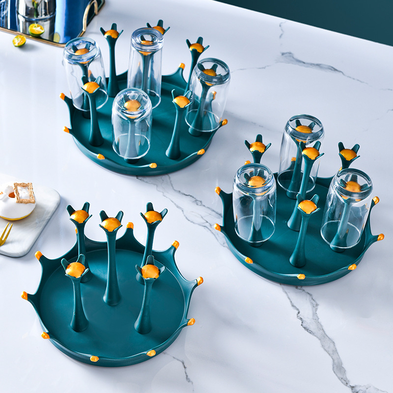 防尘杯架沥水杯架旋转沥水茶杯架防尘皇冠杯子沥水架家用创意杯架,淘宝优惠券,粉丝福利购,淘宝优惠卷