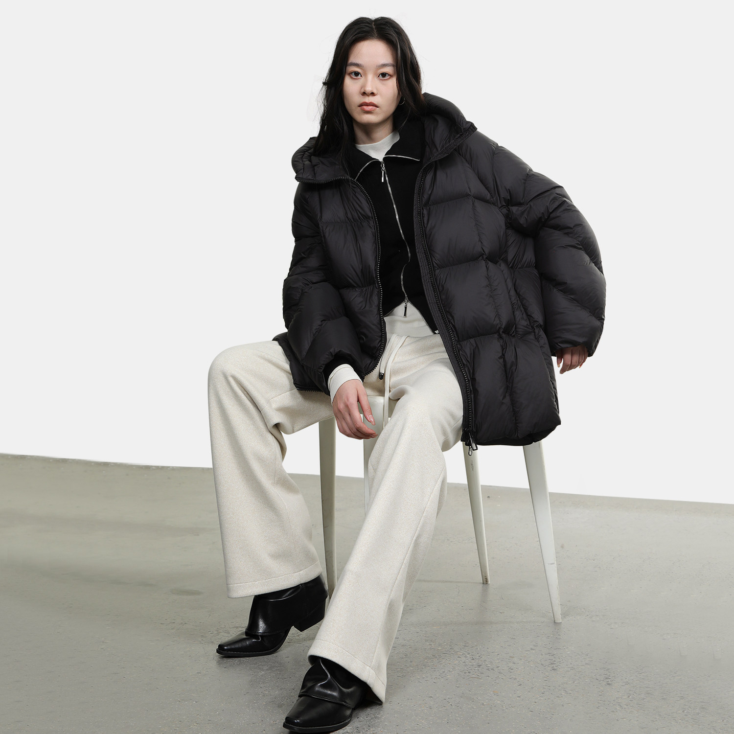 女性日记泡芙羽绒服2025冬季新款90%白鹅绒蓬松加厚百搭连帽外套,淘宝优惠券,粉丝福利购,淘宝优惠卷