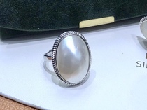 White Moon Light > Palace Vintage Wheat Ears Oval Pure Silver Ring Adjustable Ring Vintage Jewelry