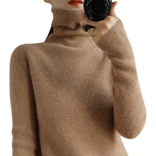 26秋冬新款羊绒衫女堆堆高领韩版毛衣羊毛修身内搭显瘦针织打底衫