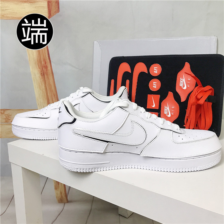 Nike Air Force1 AF1纯白拆卸魔术贴空军一号 CZ5093-100 CT3840-图0