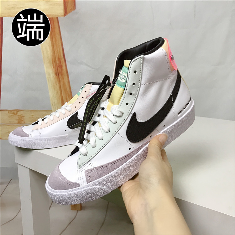 耐克NIKE BLAZER  LPL开拓者黑白粉复古休闲板鞋 DO2331-101 - 图3