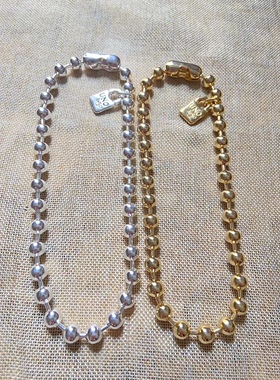 欧洲纯手工潮牌UNOde50简约个性小众设计款挂锁圆珠 情侣