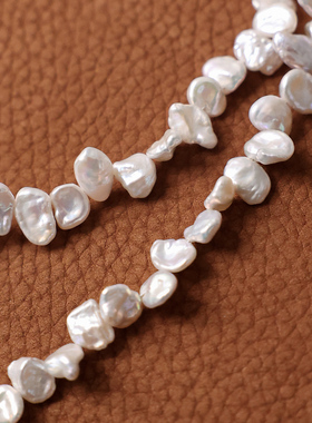 巴洛克花瓣珍珠法式项链锁骨链女