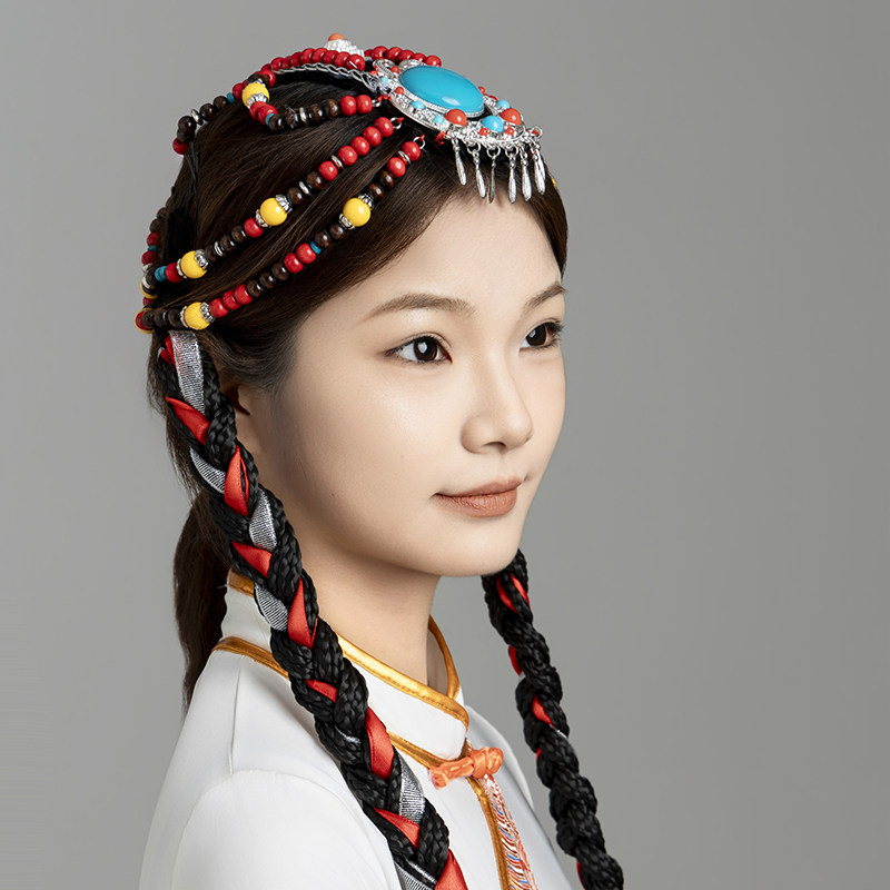 藏族头饰串珠DIY手工民族风发饰彩色装饰苍穹唤舞蹈演出服艺考西,淘宝优惠券,粉丝福利购,淘宝优惠卷