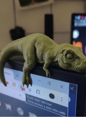 3D打印恐龙熟睡显示器摆件玩具