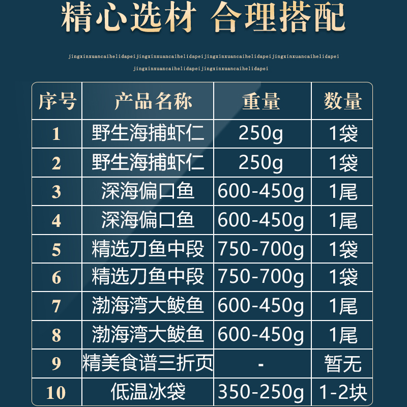 国产海鲜大礼包海鲜礼盒冷冻生鲜组合套餐山东特产鲜活福利团购