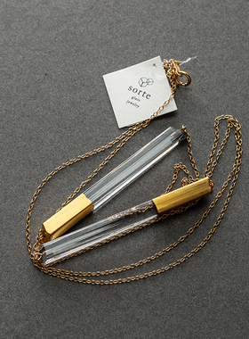 日本手工首饰金釉项链