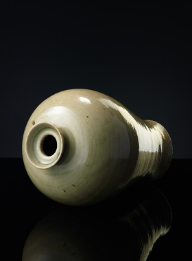 日本陶艺家日高伸治作品：青瓷梅瓶/花器（现货）李朝古风