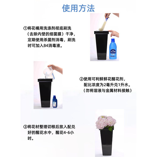 荷兰可利鲜鲜花保鲜剂醒花剂专业1号HVB 醒花液 玫瑰绣球醒花吸水 - 图1