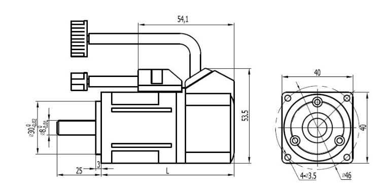 工厂直发全新米格伺服电机40系列40ST-M00330功率0.1KW 0.32NM - 图1