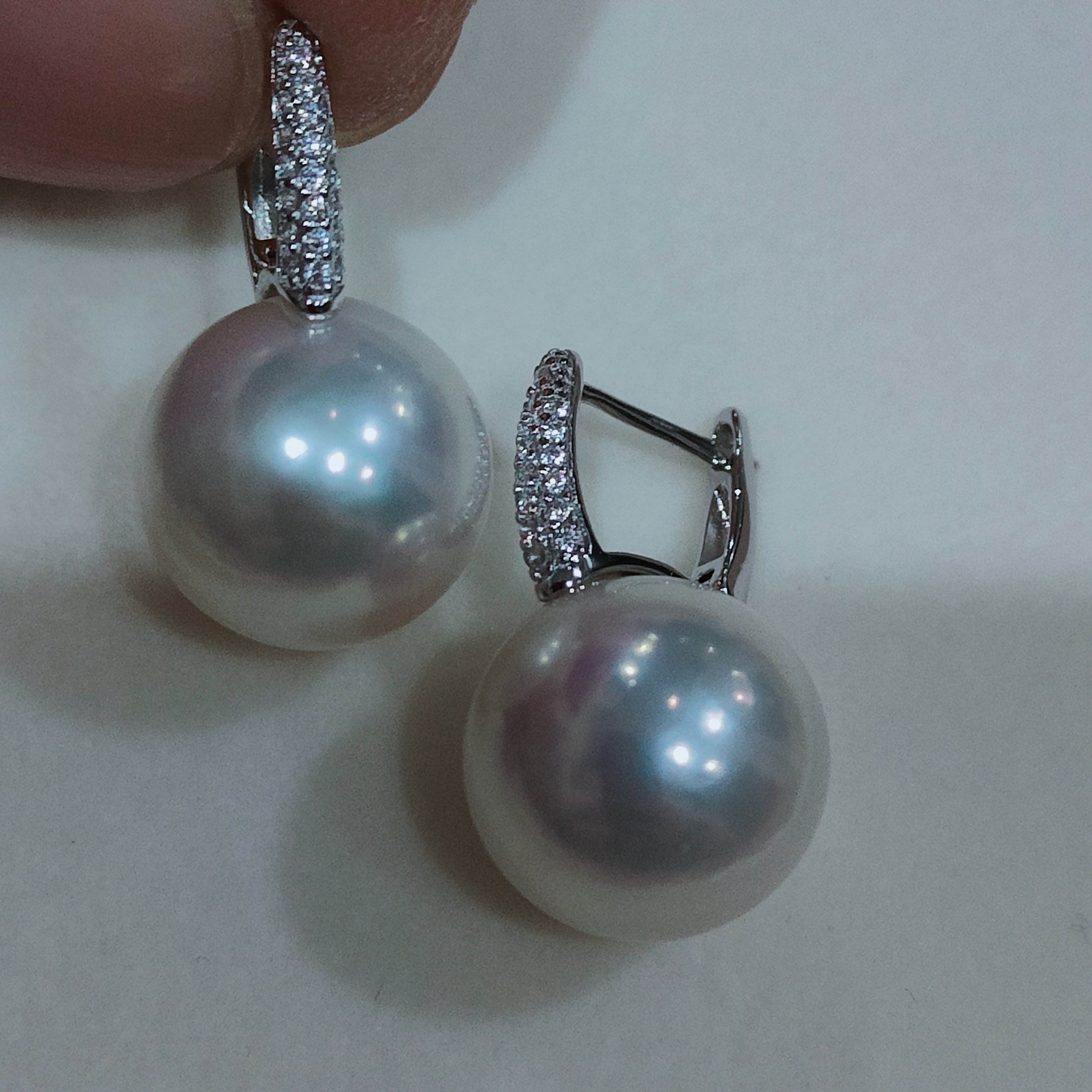 S925纯银耳扣水桶款爱迪生大珍珠耳饰媲美澳白淡水,淘宝优惠券,粉丝福利购,淘宝优惠卷