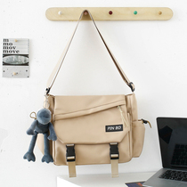 Tooling mens skew satchel Chauffins Chains Japanese students Single-shoulder bag Mens bag Backpack Women Large Capacity Pitched Cross Schoolbags