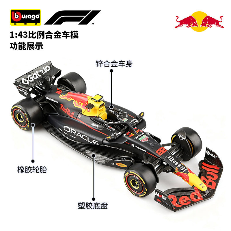1/43F1方程式赛车模型2025维斯塔潘红牛车队RB21合金车摆件比美高,淘宝优惠券,粉丝福利购,淘宝优惠卷