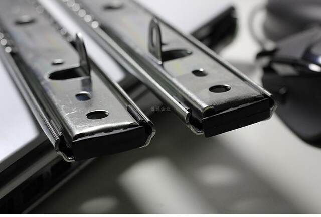 Thickened computer desk bottom two-section slide rail