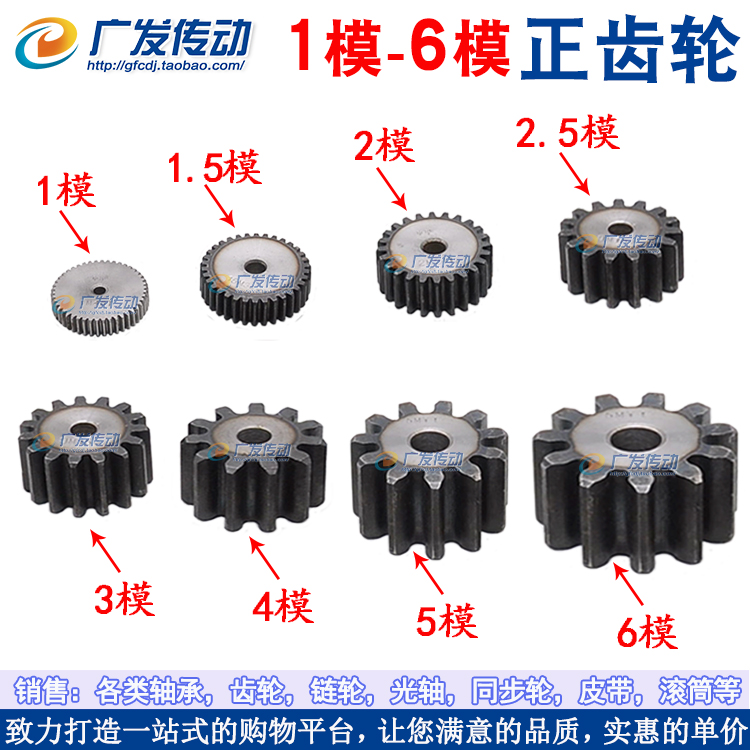 正齿轮直齿轮1.5模1.5M 36/37/38/39/40/41/42/43/45/46/47/48齿-图2