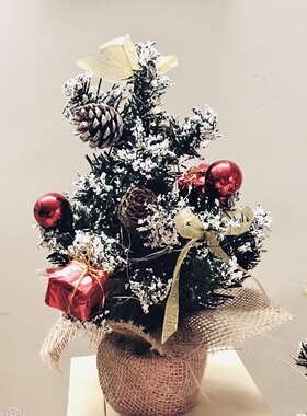 仿真圣诞树创意礼物盆栽桌面装饰