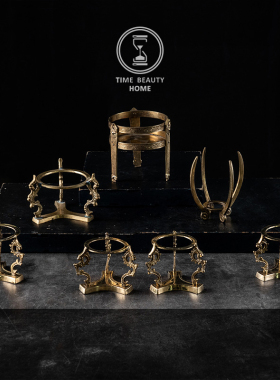 ins黄铜欧美旧物架子西洋古董