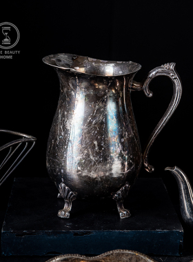 欧式风古董烛台摄影道具装饰摆件