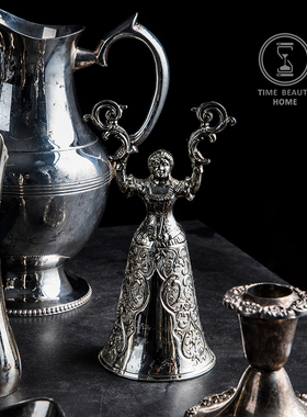 欧式风古董烛台摄影道具装饰摆件