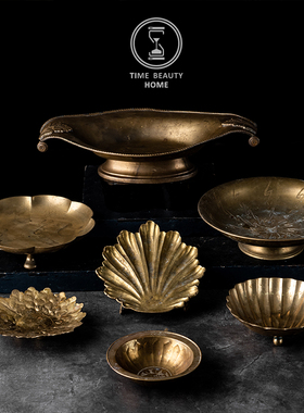 1.13上新欧美黄铜花器碗旧物西洋