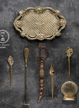 时光美器欧美黄铜摆件