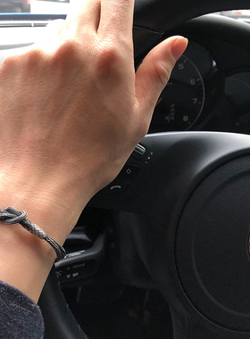 足银手链手工编织手饰ins潮编绳