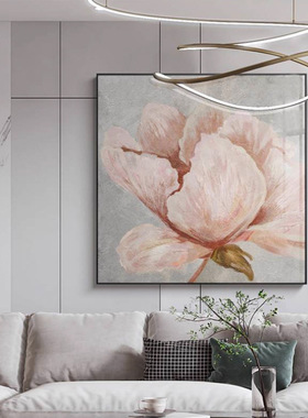 纯手绘油画鲜花肌理装饰画简约大气新年客厅彩绘餐厅沙发样板房